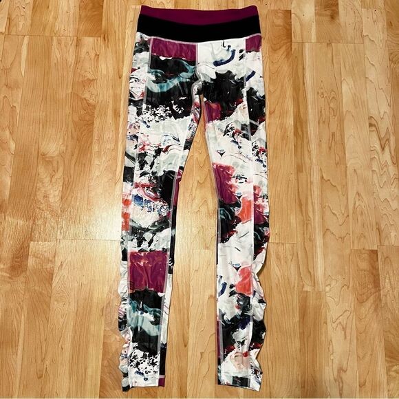 Lululemon Multi-Color Purple Black and White Speed Tight III Women’s 4 - Picture 2 of 8